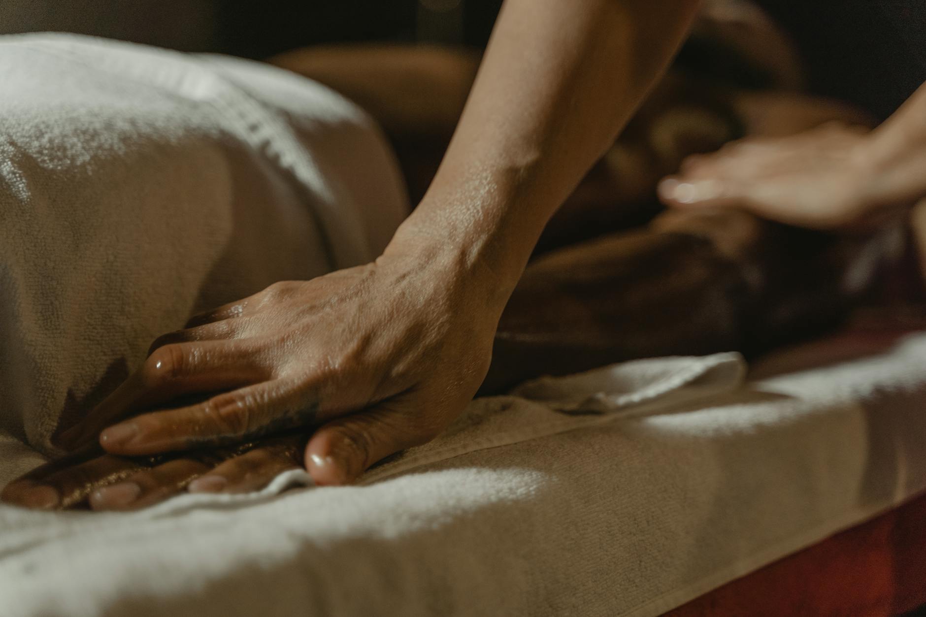 close up shot of a person doing a massage